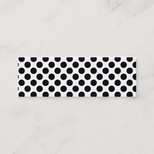 Customizable Retro Polkadots - Black &amp; White Business Card