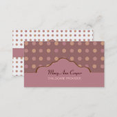 Retro Polkadots Classic Business Card (Front/Back)