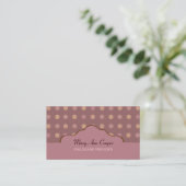 Retro Polkadots Classic Business Card (Standing Front)