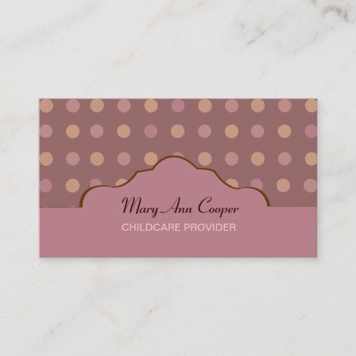 Retro Polkadots Classic Business Card