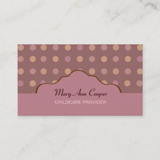 Customizable Retro Polkadots Classic Business Card
