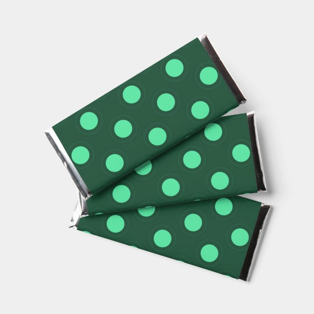 Retro Polkadots Pattern Hershey Bar Favors (Front)