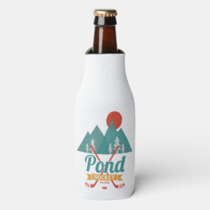 Retro Pond Hockey Bottle Cooler