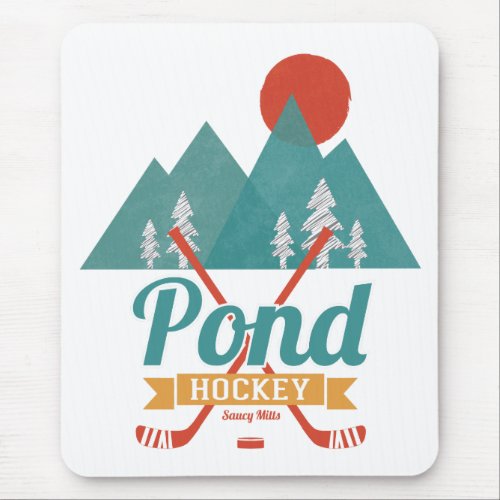 Retro Pond Hockey Mouse Pad