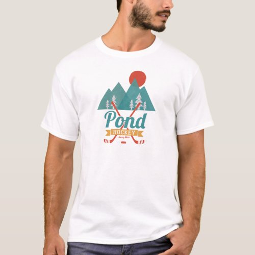 Retro Pond Hockey T_Shirt