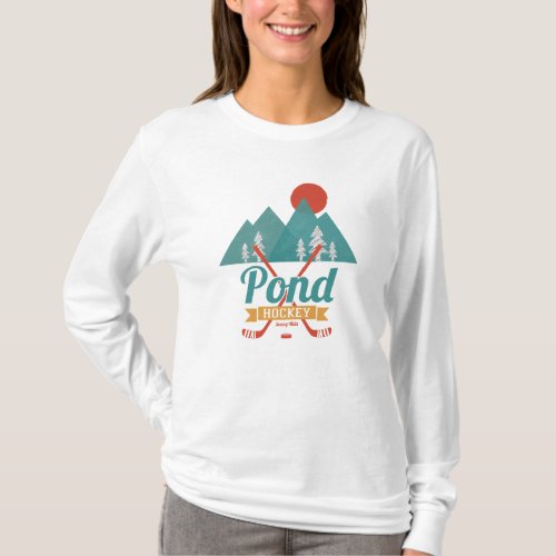 Retro Pond Hockey T_Shirt