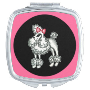 Retro Poodle Compact Mirror
