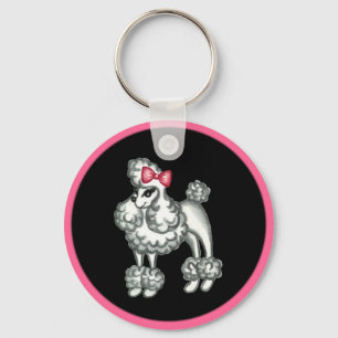Retro Poodle Keychain