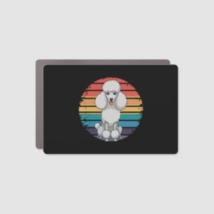 Retro Poodle Lover Dog Gifts for Poodle Owners Men Car Magnet