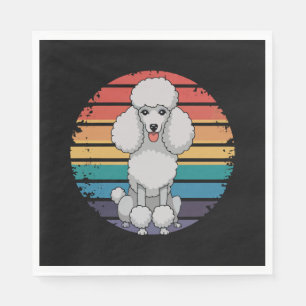 Retro Poodle Lover Dog Gifts for Poodle Owners Men Napkins
