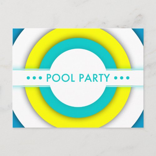 retro pool party invitation
