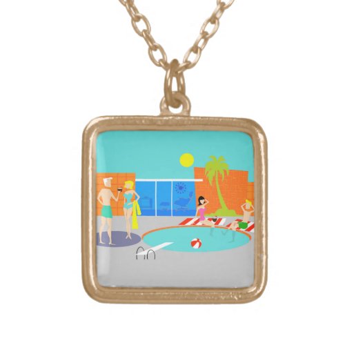 Retro Pool Party Necklace