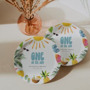 Retro Pool Party Paper Plates