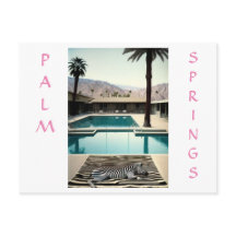 Retro Poolside Zebra Theme Holiday Personalize