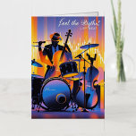 Retro Pop Abstract musical instruments dramatic Foil Greeting Card<br><div class="desc">Retro pop Abstract musical instruments, dramatic lighting, high energy, feel the rhythm At MotherEagle Inspires, we blend the soul-stirring power of poetry with beautifully crafted everyday items to create gifts that inspire, comfort, and elevate your space. Each product—from mugs and apparel to home décor and stationery—features original poems designed to resonate...</div>