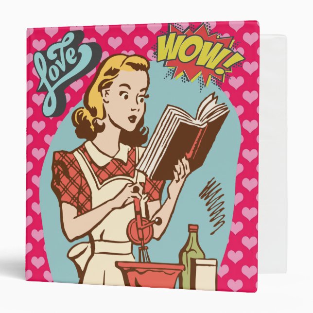 Retro/pop art 3 ring binder (Front/Inside)