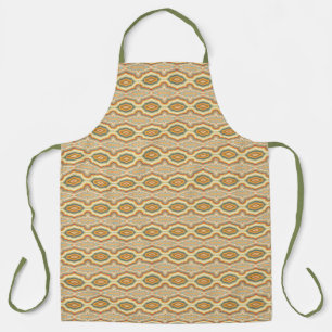Retro Pop Art Abstract Geometric Wavy Pattern Apron