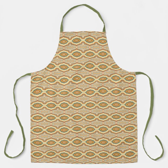 Retro Pop Art Abstract Geometric Wavy Pattern  Apron (Front)