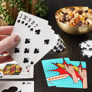 Retro Pop Art Banana Comic Book Style Poker Cards