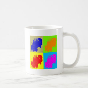 Retro Pop Art Bison Buffalo Artwork Coffee Mug