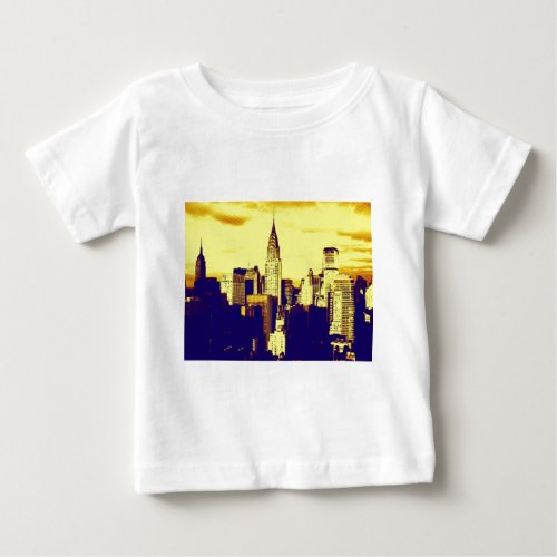 Retro Pop Art Comic New York City Baby T_Shirt