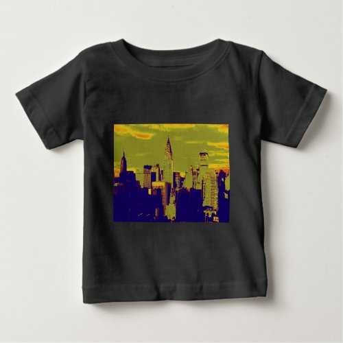 Retro Pop Art Comic New York City Baby T_Shirt