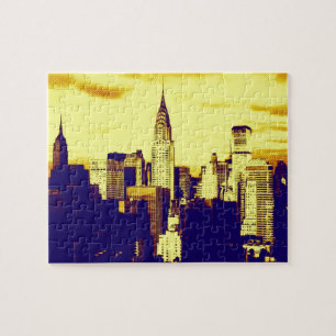 Retro Pop Art Comic New York City Jigsaw Puzzle