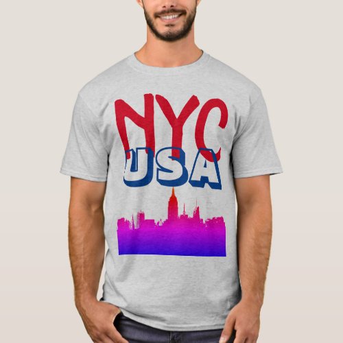 Retro Pop Art Comic New York City NYC USA T_Shirt