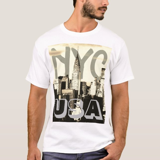 Retro Pop Art Comic New York City NYC USA T-Shirt (Front)