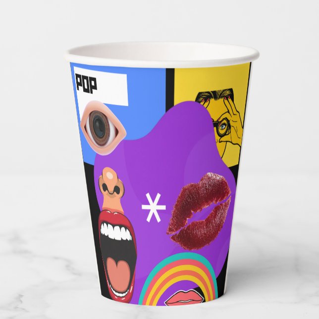 Retro pop art cups (Front)