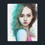 Retro Pop Art Girl<br><div class="desc">This vibrant,  colorful wall art will add a touch of retro whimsy to your décor.</div>