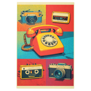 Retro Pop Art Icons Everyday Objects