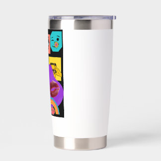 Retro pop art insulated tumbler