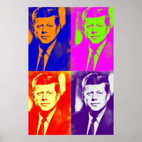 Retro Pop Art JFK John F Kennedy Poster