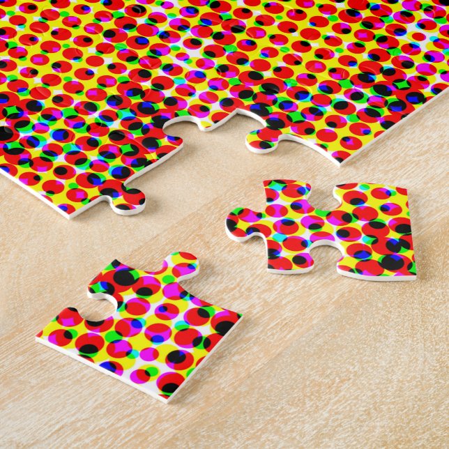 Retro Pop Art Mandala Jigsaw Puzzle (Side)