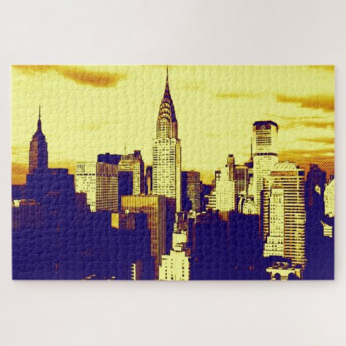 Retro Pop Art New York City Jigsaw Puzzle