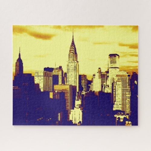 Retro Pop Art New York City Jigsaw Puzzle