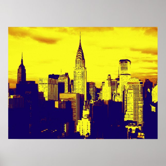 Retro Pop Art New York City Poster (Front)