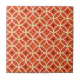 Retro Pop Art Orange Geometric Abstract Pattern Ceramic Tile | Zazzle