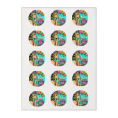 Retro Pop Art Pinup Woman Personalized Birthday Edible Frosting Rounds (Sheet)