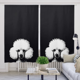 Retro Pop Art Poodle Chic Decor Blackout Curtains