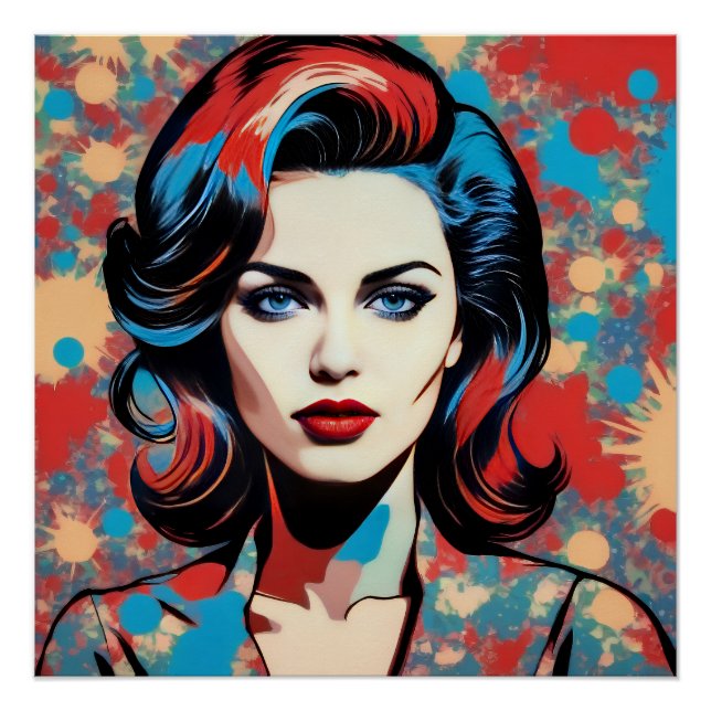 Retro pop art portraits poster (Front)