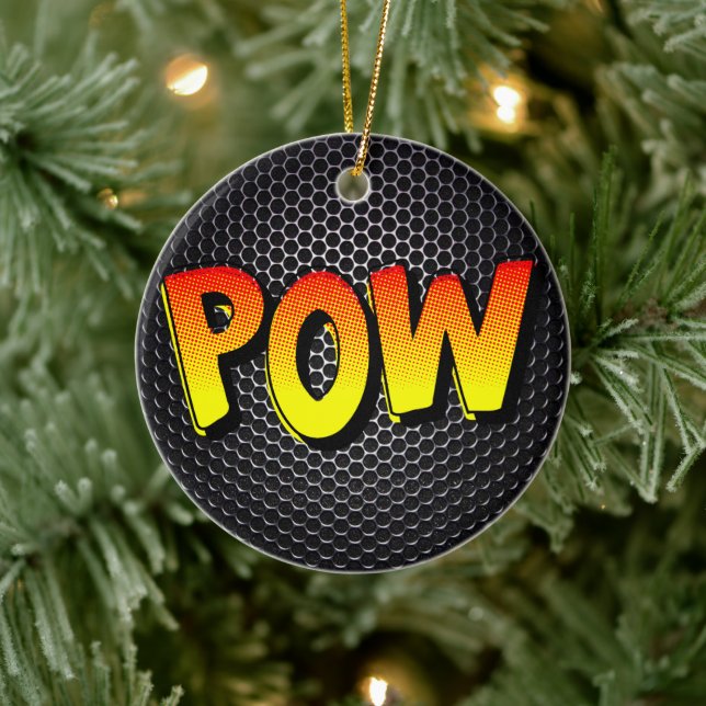 Retro Pop Art POW! Comic Ornament (Tree)