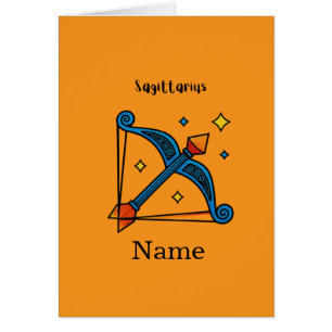 Retro Pop Art Sagittarius Zodiac Sign Gift Cards