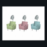 Retro Pop Art Salon Dryer Chair 8x10 Print<br><div class="desc">Sleek,  retro modern,  graphic art for your hair salon or home.</div>
