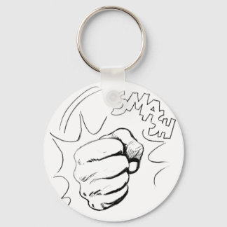 Retro Pop Art Smash Sketch Key Chain