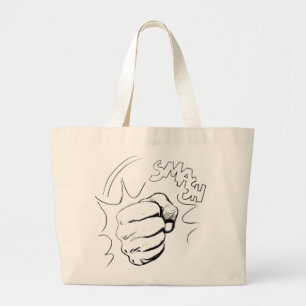 Retro Pop Art Smash Sketch Tote Bag