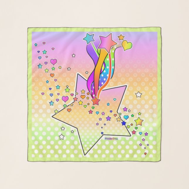 RETRO POP ART STAR SCARF (Front)