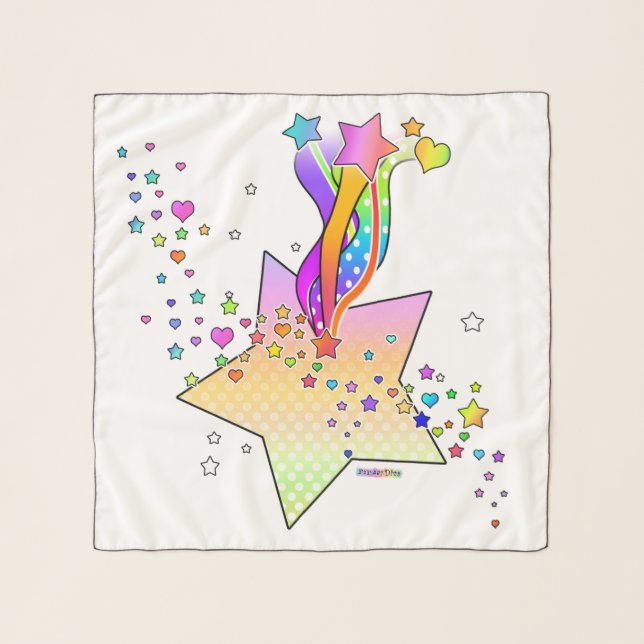 RETRO POP ART STAR SCARF (Front)