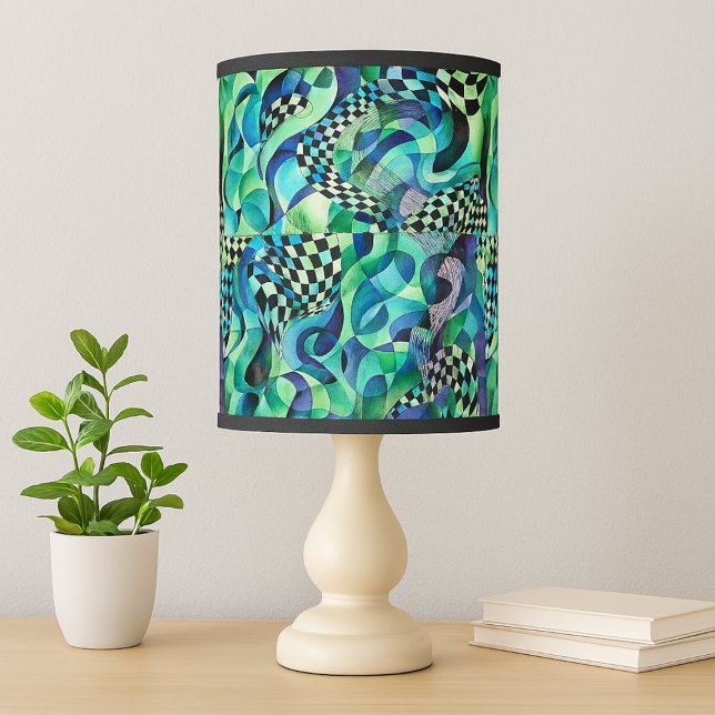 Retro Pop Art Swirl – Abstract 80s Pattern Design Lamp Shade (Creator Uploaded)